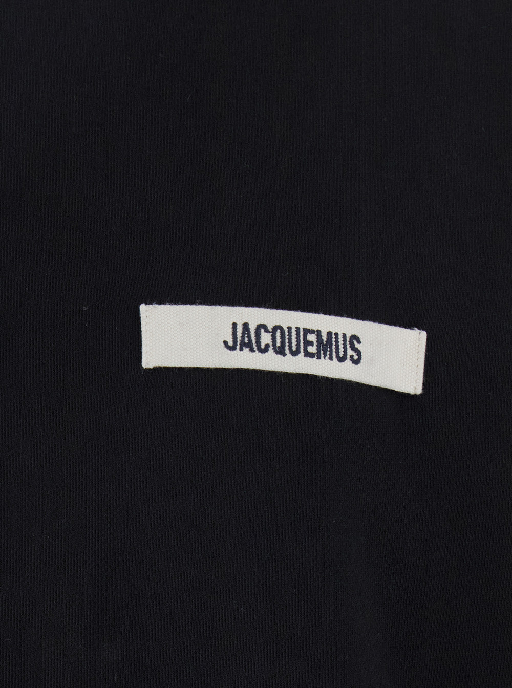 Jacquemus Men Crewneck Sweatshirt With Logo Patch On The Front In Black Cotton For Men
