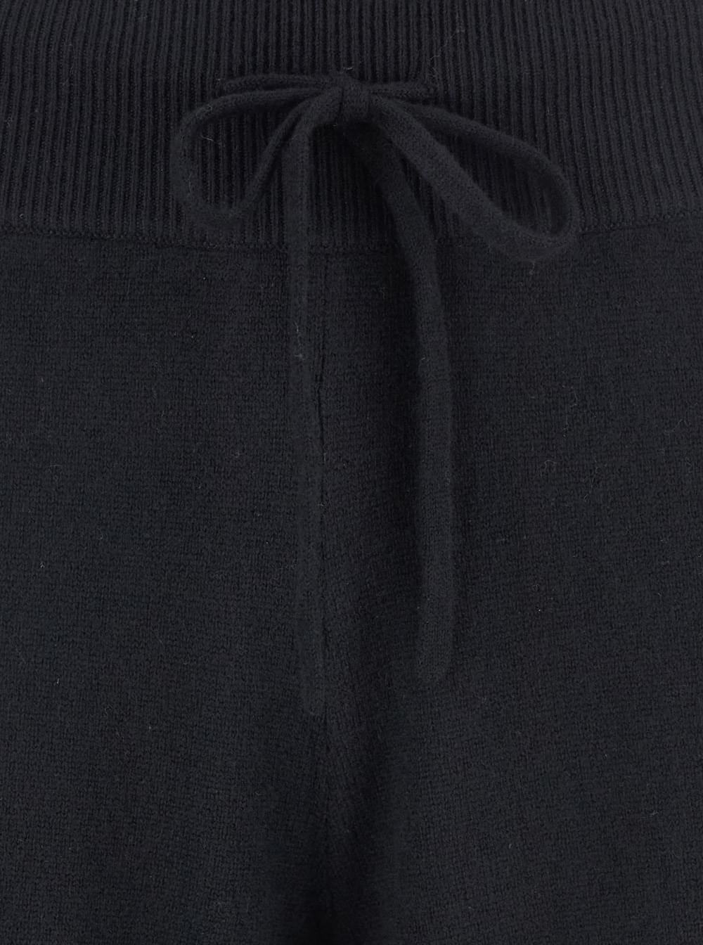 Lisa Yang Women Pants 'Sofi' With Elasticated Waist And Wide Leg In Black Cashmere For Women LISA YANG