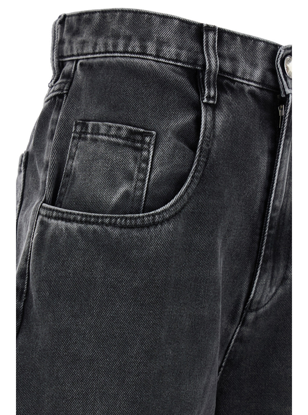 Maison Margiela Women Five-Pocket Design Ripped Black Cotton Denim Jeans Woman MAISON MARGIELA