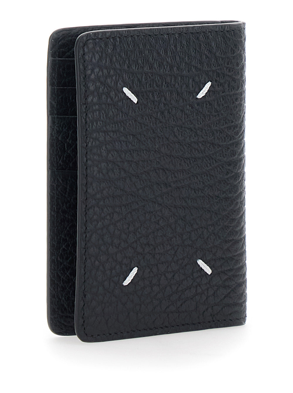 Maison Margiela Women Wallet With Four Stitches On The Back In Black Leather For Women MAISON MARGIELA