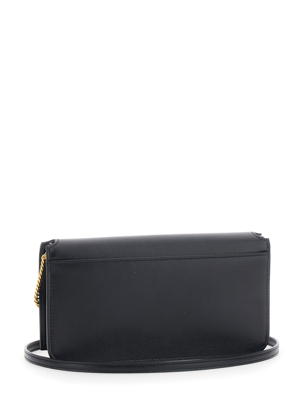 Saint Laurent Women Crossbody Bag 'Louise' With Triomphe Plaque On The Front In Black Leather For Women