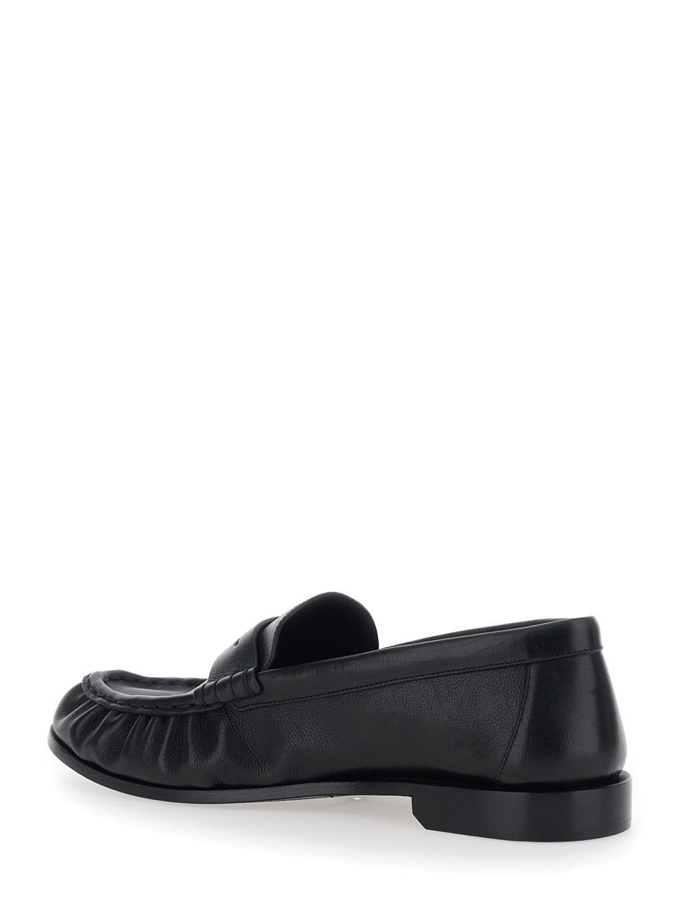 Saint Laurent Men Loafers With Cassandre Detail In Black Leather For Men SAINT LAURENT