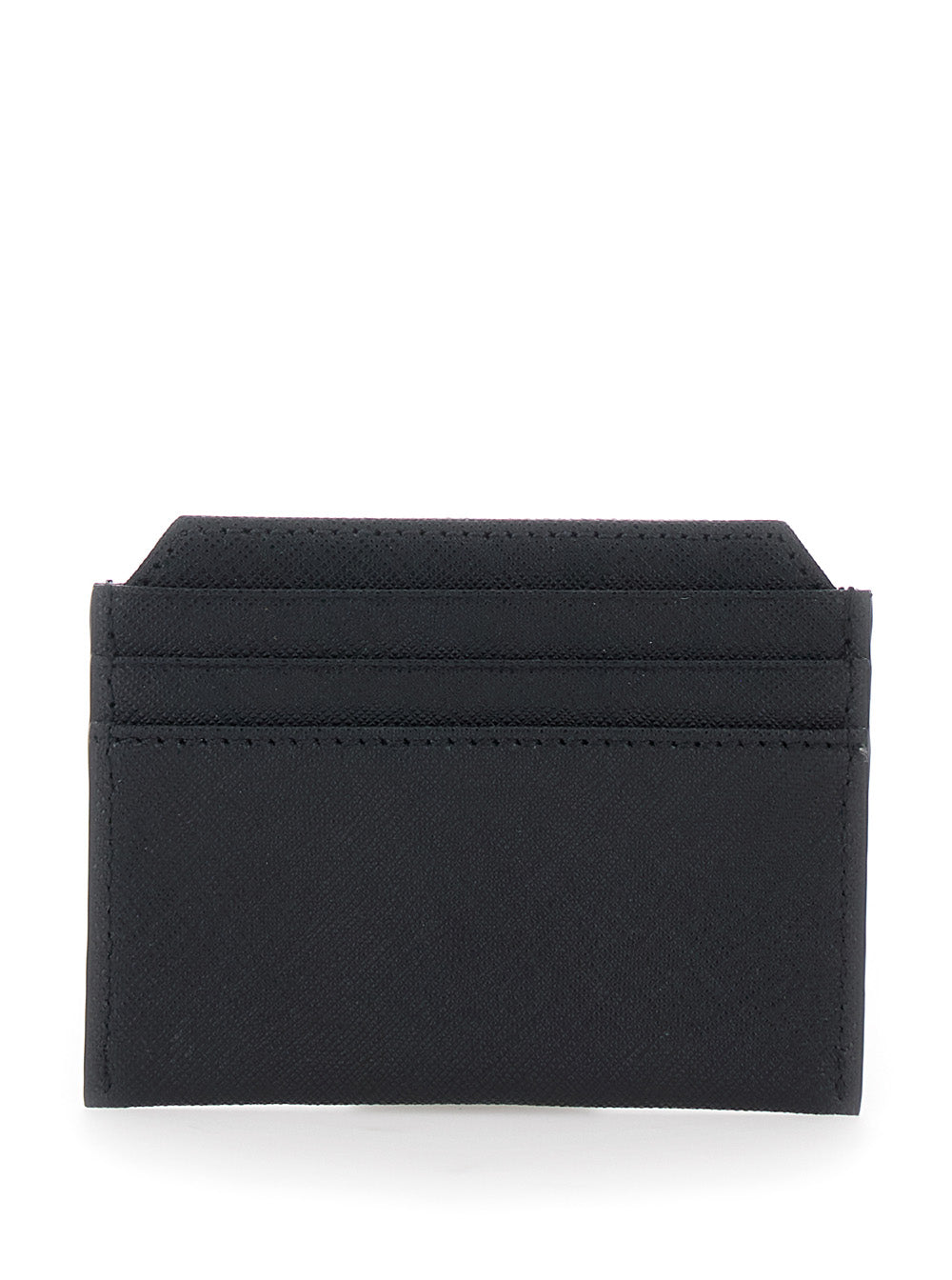 Vivienne Westwood Women Black Card Holder With Orb Detail On The Front In Grained Leather Woman VIVIENNE WESTWOOD