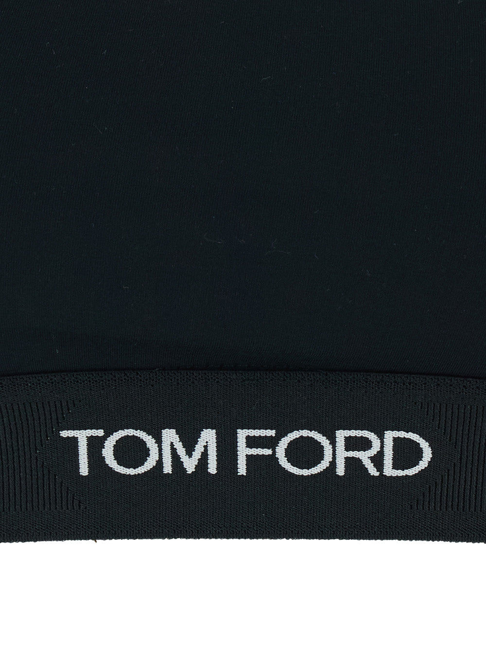 Tom Ford Women Black Bralette With Contrasting Logo Print In Modal Stretch Woman TOM FORD