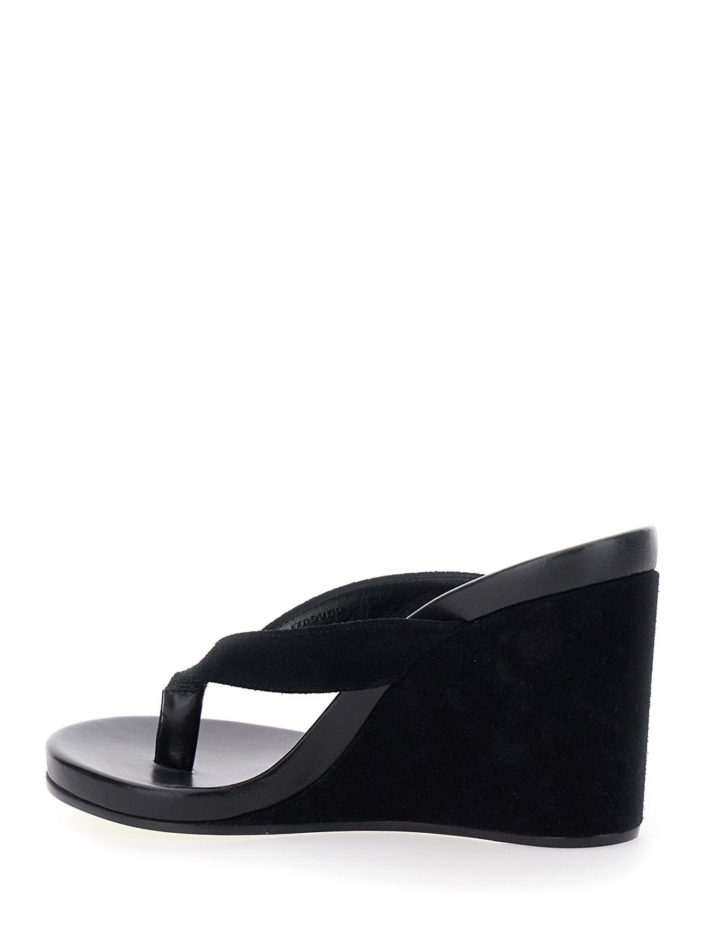 Phoebe Philo Women Round Wedge 'Black' Wedges With Round Heel In Leather For Women PHOEBE PHILO