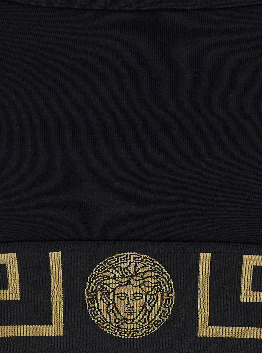 Versace Women Top 'Sport' Black With Tech Fabric Logo For Women VERSACE
