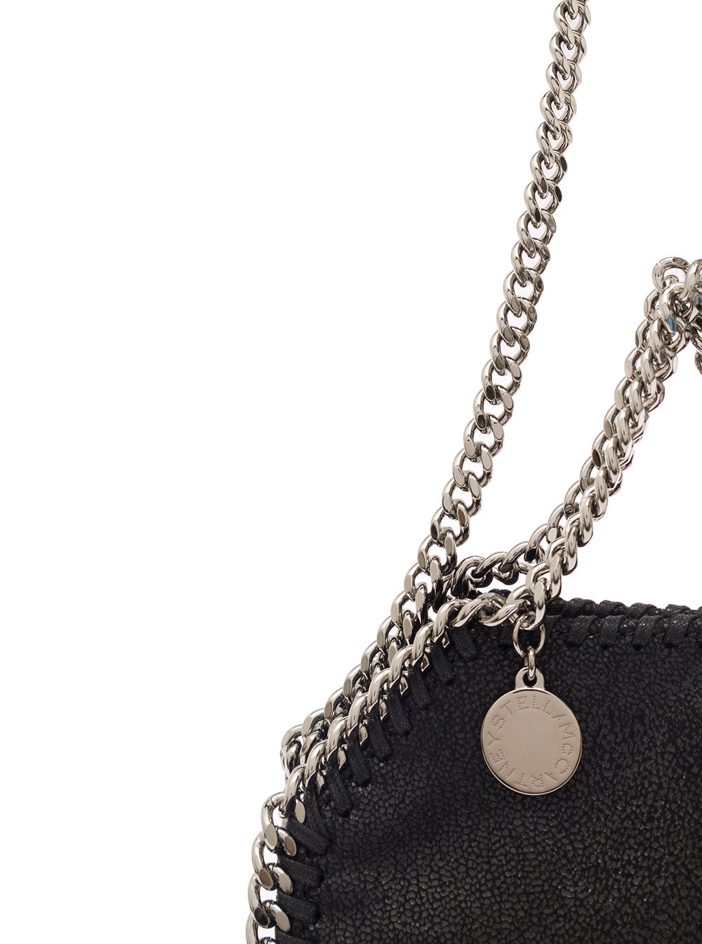 Stella Mccartney Women Mini Tote Bag '3Chain' With Logo Engraved Charm In Black Ecoleather For Women STELLA MCCARTNEY