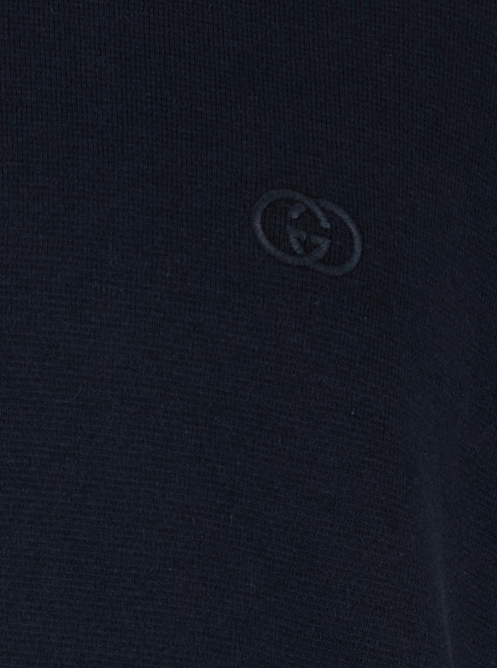 Gucci Men Blue Polo Shirt With Classic Collar And Gg Embroidery On The Front In Cotton For Men GUCCI