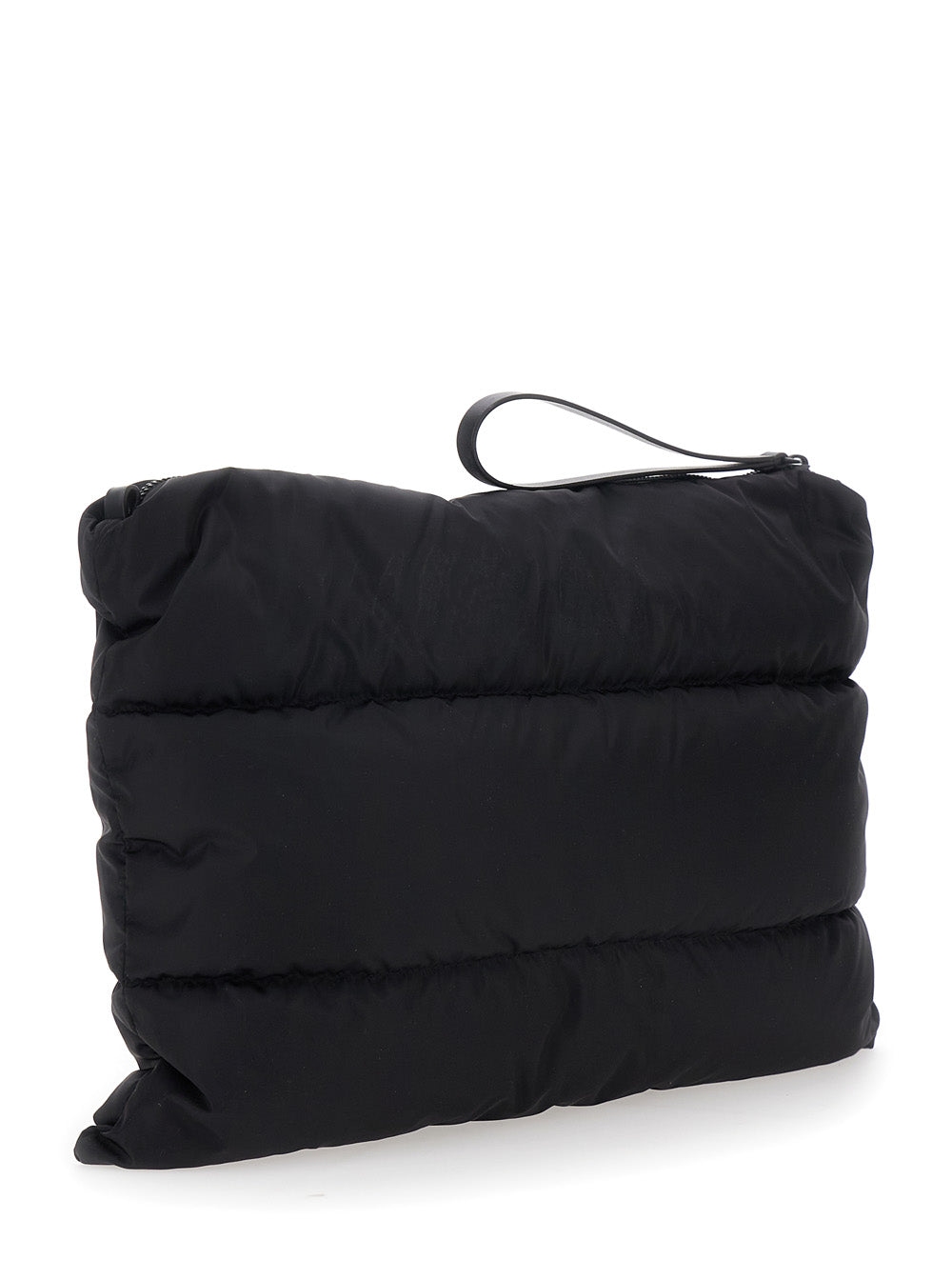 Moncler Men Laptop Bag 'Caradoc' With Wrist Strap And Logo Patch On The Front In Black Tech Fabric For Men MONCLER