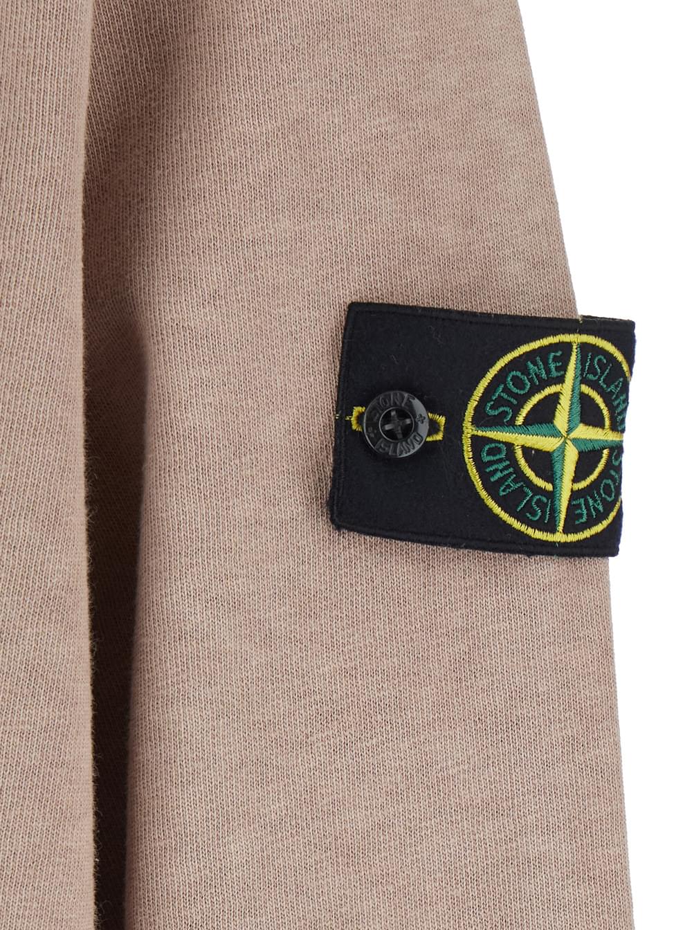 Stone Island Men Beige Crewneck Sweatshirt With Dropped Shoulders And Logo Patch On The Sleeve In Cotton For Men STONE ISLAND
