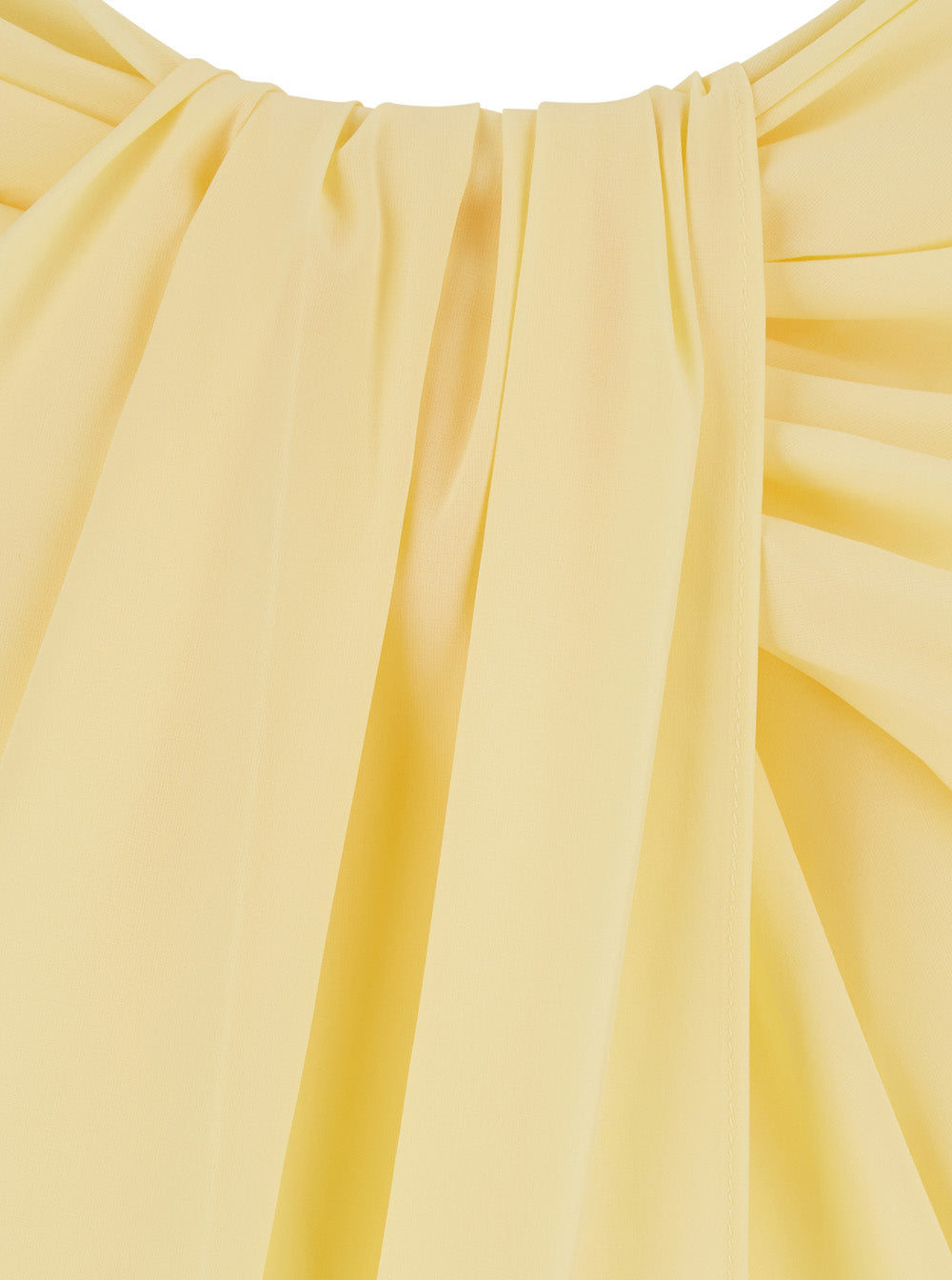 Jacquemus Women 'La Jupe Pareo' Yellow Midi Skirt With Hidden Zip Closure On The Side And Draping On Front And Back In Tech Fabric For Women JACQUEMUS
