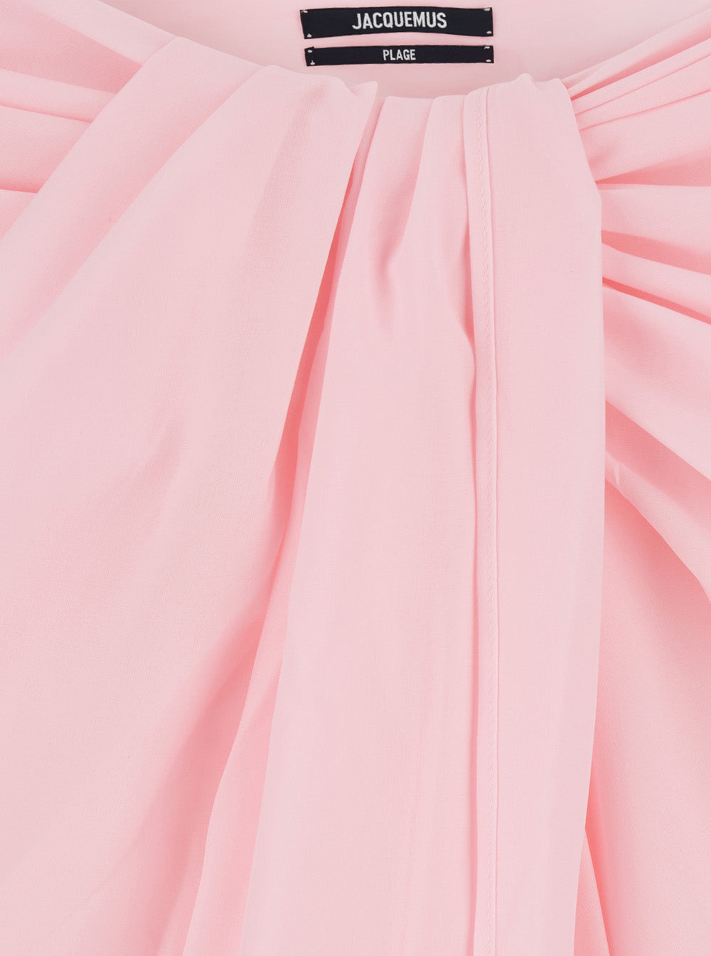Jacquemus Women 'La Jupe Pareo' Pink Midi Skirt With Hidden Zip Closure On The Side And Draping On Front And Back In Tech Fabric For Women JACQUEMUS
