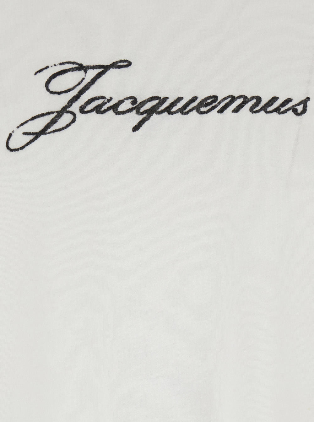 Jacquemus Men 'Le T-Shirt Jacquemus' White Crew Neck T-Shirt With Logo Lettering On The Front In Cotton Blend For Men JACQUEMUS