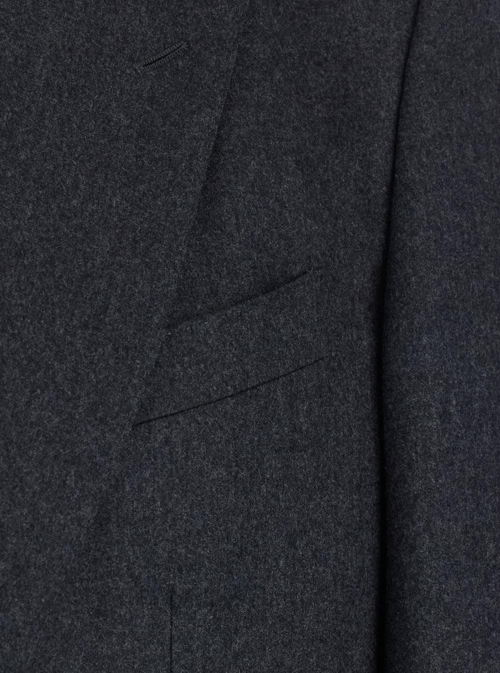 Dolce & Gabbana Men Grey Single-Breasted Jacket With Notched Revers In Wool Blend For Men DOLCE & GABBANA