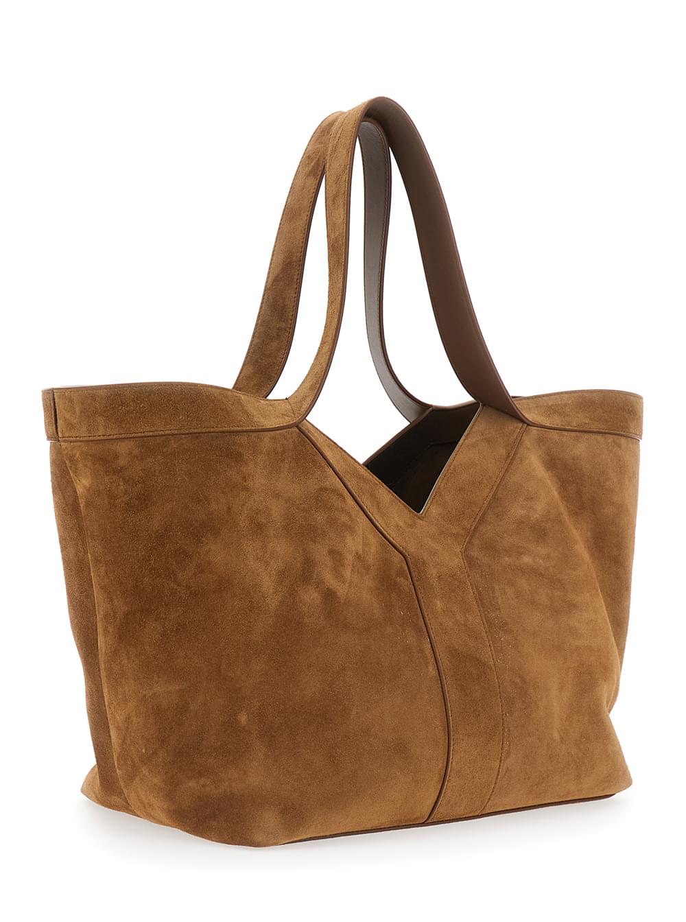 Saint Laurent Women Ysl Bo Y Tote Bag S Beige Leather Shopper Bag For Women SAINT LAURENT