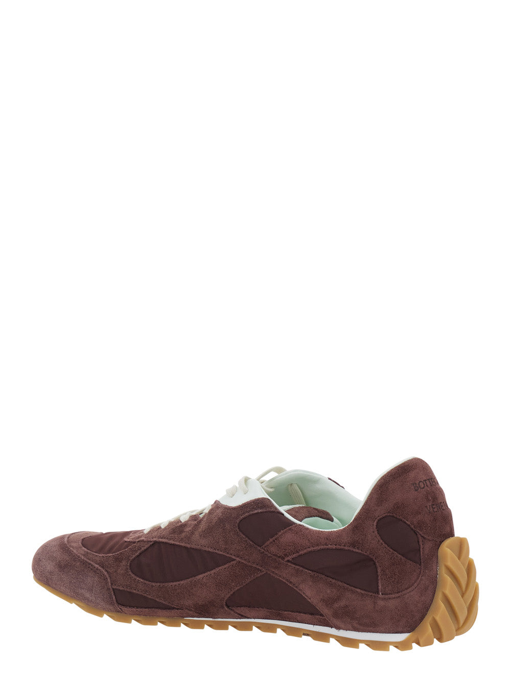 Bottega Veneta Men 'Orbit Flash' Bordeaux Low Top Sneakers With Rubber Sole And Logo Patch On The Tongue In Suede For Men BOTTEGA VENETA