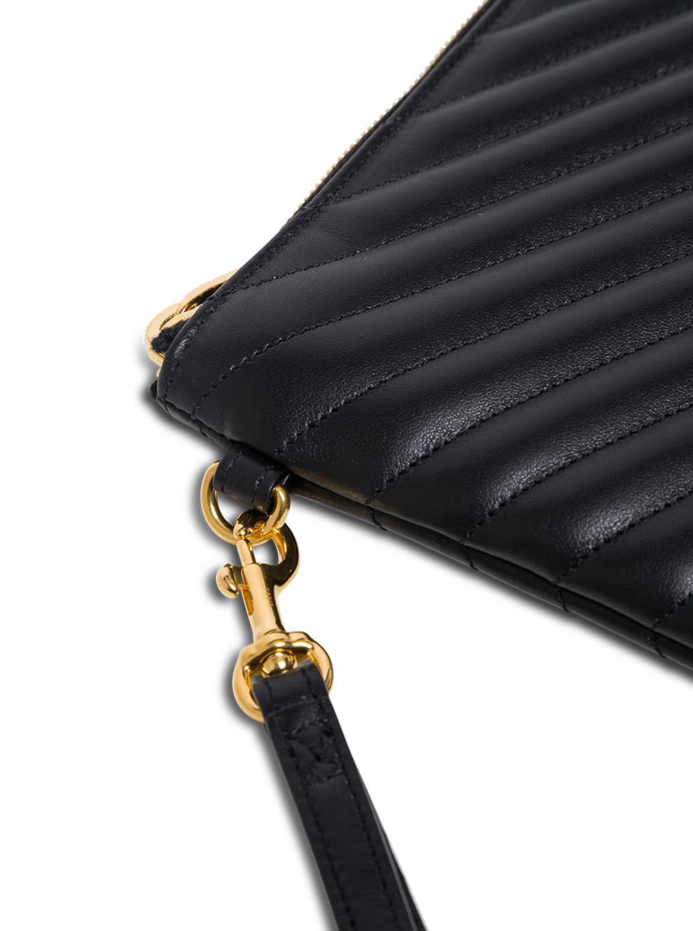 Saint Laurent Women Handbag 'Jolie' In Chevron Leather And Black Metal Logo Woman SAINT LAURENT