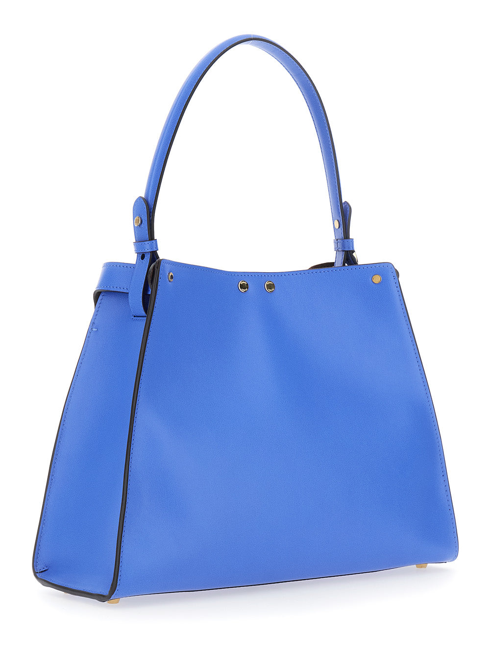 Fendi Women 'Fendi Way' Blue Handbag With Removable Handle And Turn Lock In Leather For Women FENDI