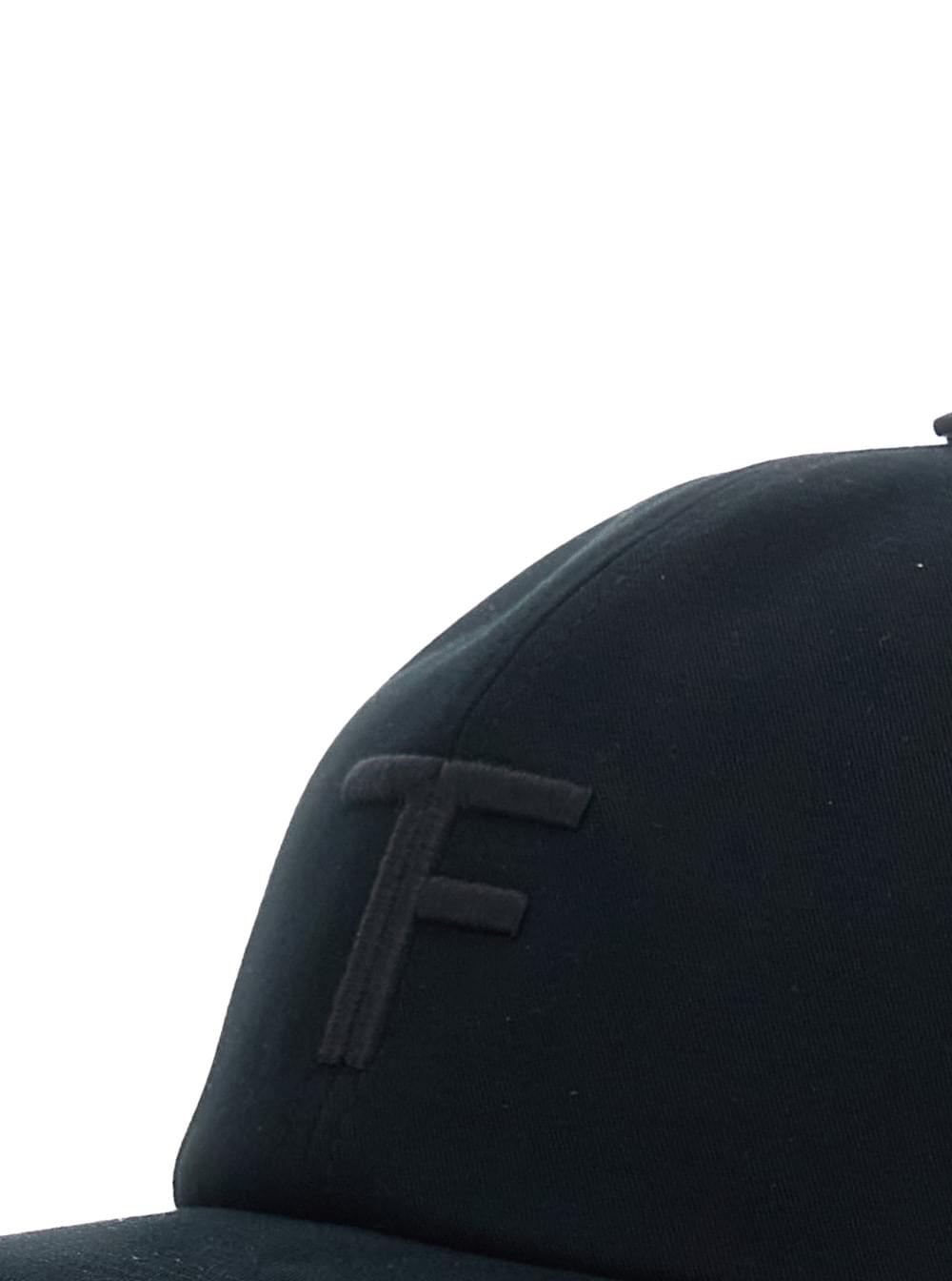 Tom Ford Men Black Baseball Cap With Logo On The Front In Cotton For Men TOM FORD