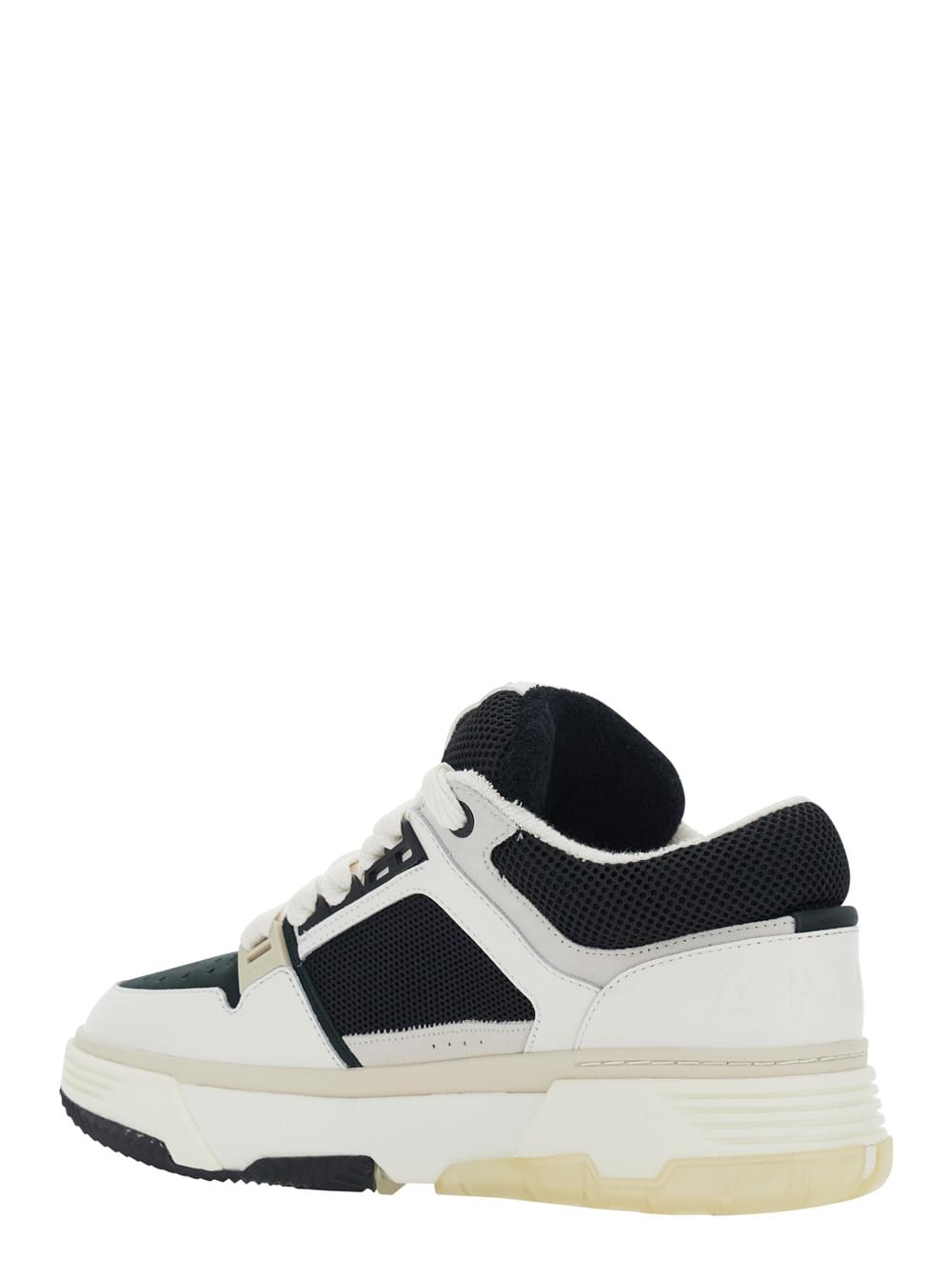 Amiri Men White And Black Chunky Sneakers With Logo Detail In Mix Of Leather And Tech Fabrics For Men AMIRI