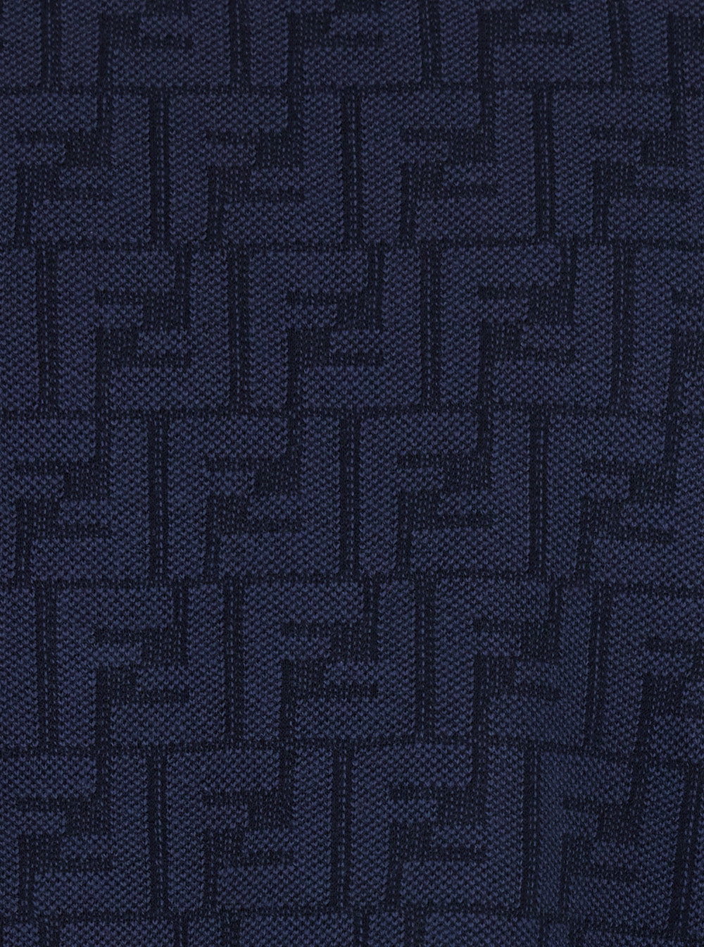 Fendi Men Blue Crew Neck T-Shirt With Ff All-Over Motif In Cotton For Men FENDI