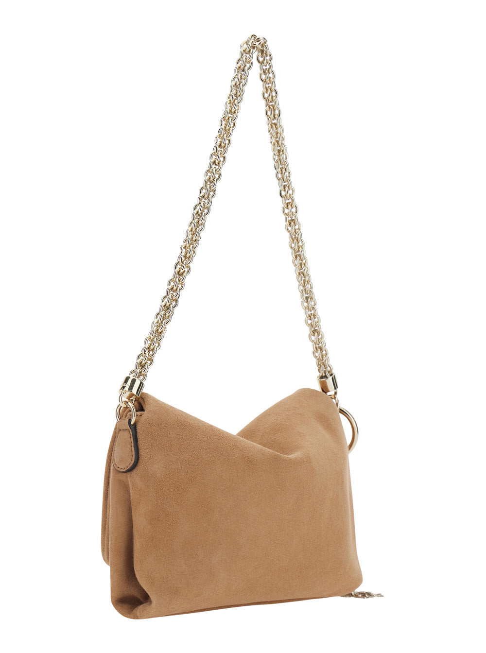 Jimmy Choo Women 'Callie' Beige Mini Bag With Chain Strap And Logo On Front In Suede Women JIMMY CHOO