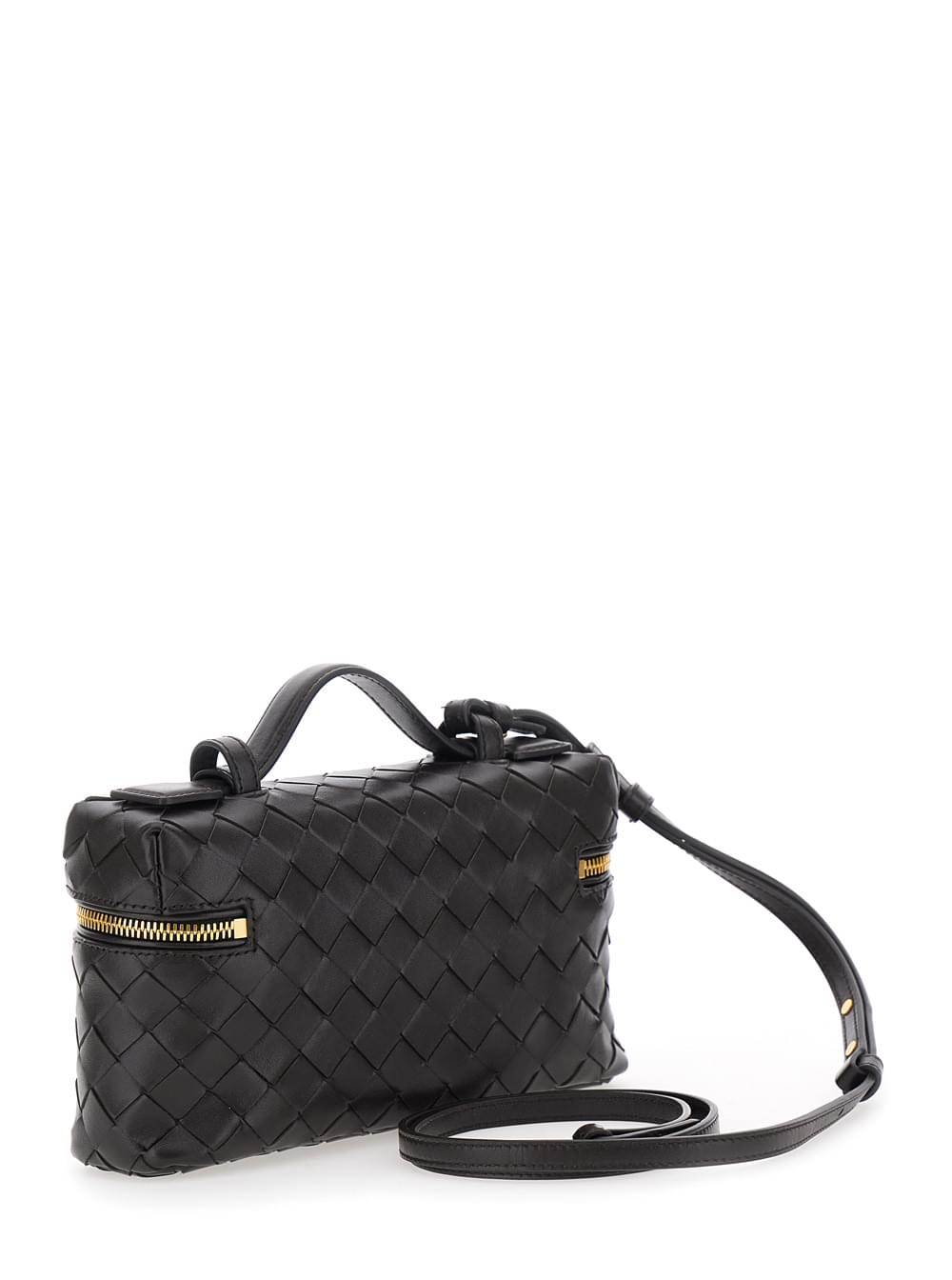 Bottega Veneta Women Crossbody Bag 'Bang Bang' With Removable Strap And Intreccio Motif In Brown Leather For Women BOTTEGA VENETA