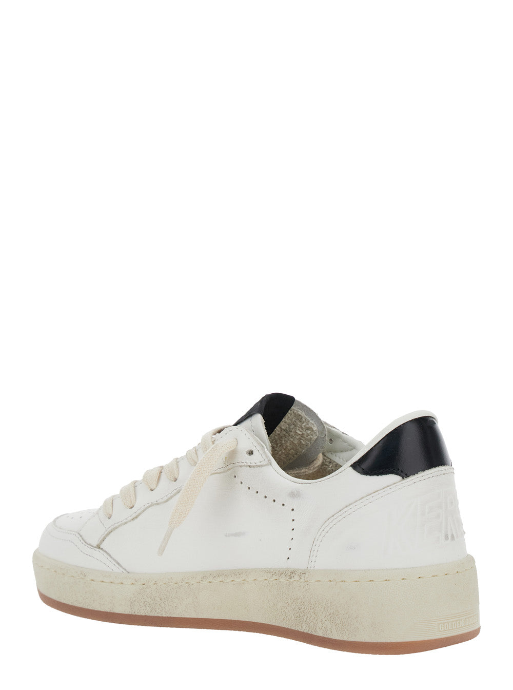 Golden Goose Women Sneaker 'Ballstar 2' Low Top With Star Patch On The Side And Contrast Heel In White Leather For Women GOLDEN GOOSE
