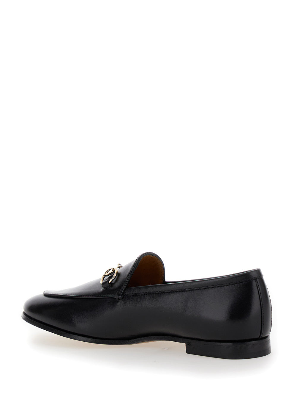 Gucci Women Loafers 'Jordaan' With Horsebit Detail In Black Leather For Women GUCCI