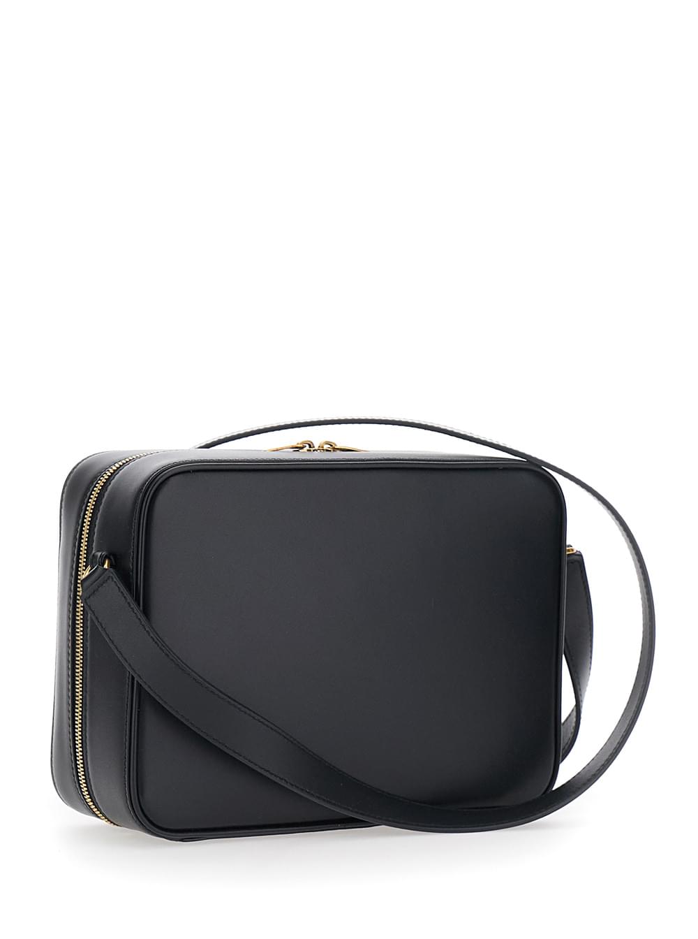 Saint Laurent Men Black Crossbody Bag With Adjustable And Removable Strap And Logo Lettering On The Front In Smooth Leather For Men SAINT LAURENT
