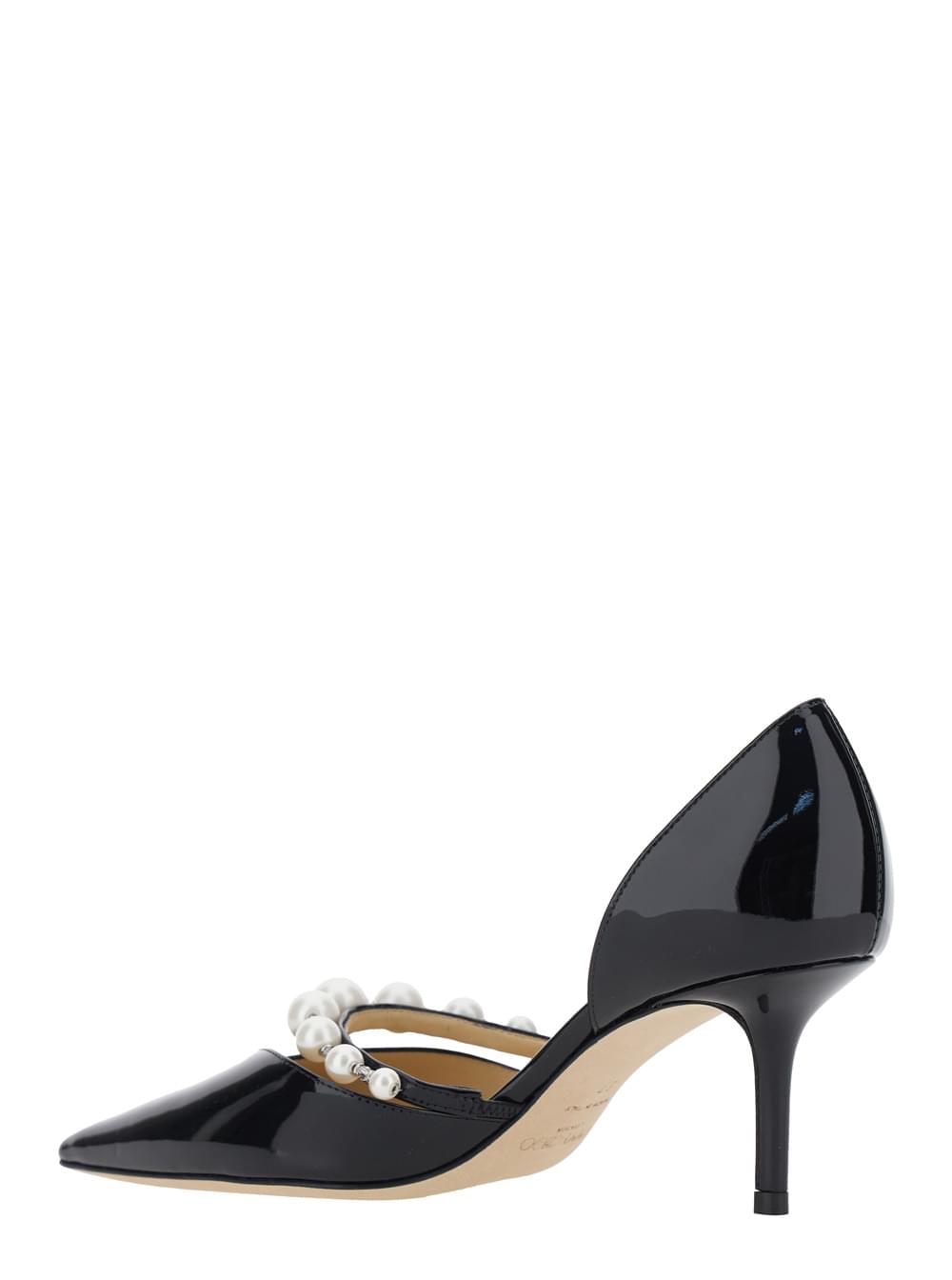 Jimmy Choo Women Pumps 'Aurelie' With High Stiletto Heel And Pearl Decoration In Black Leather For Women JIMMY CHOO