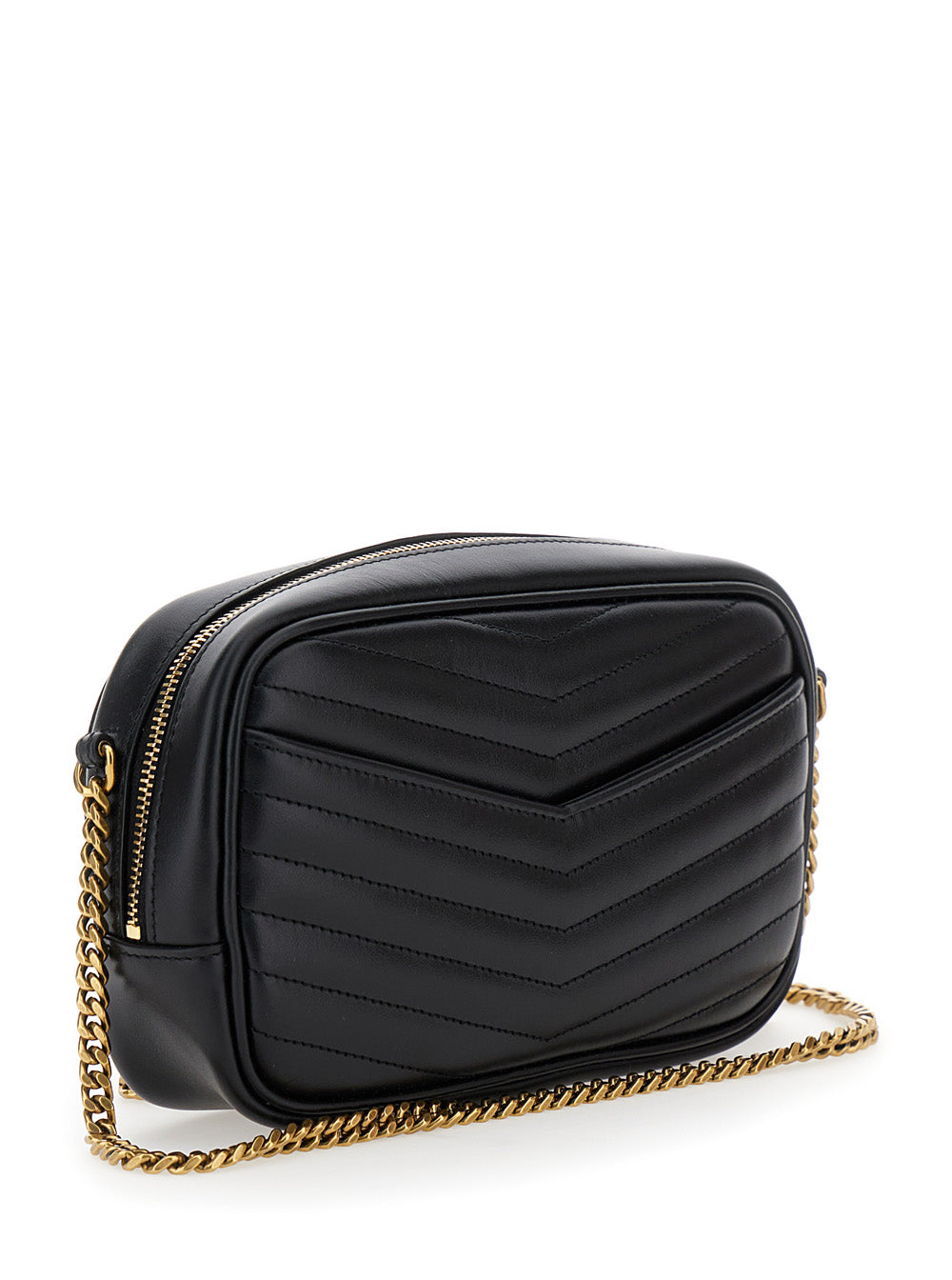 Saint Laurent Women Crossbody Bag 'Lou Mini' With Cassandre Detail In Black Quilted Leather For Women SAINT LAURENT