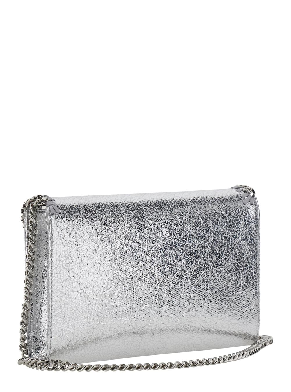 Stella Mccartney Women Falabella Wallet W/ Chain Bag With Chain In Metallic Synthetic Fabric For Women STELLA MCCARTNEY