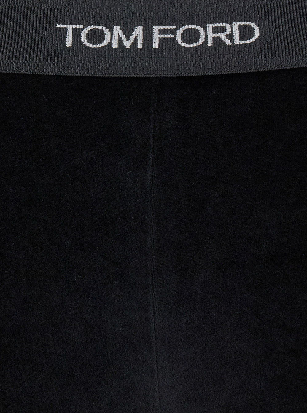 Tom Ford Women Leggings With Elasticized Waist And Velvet Logo Lettering Black Women TOM FORD