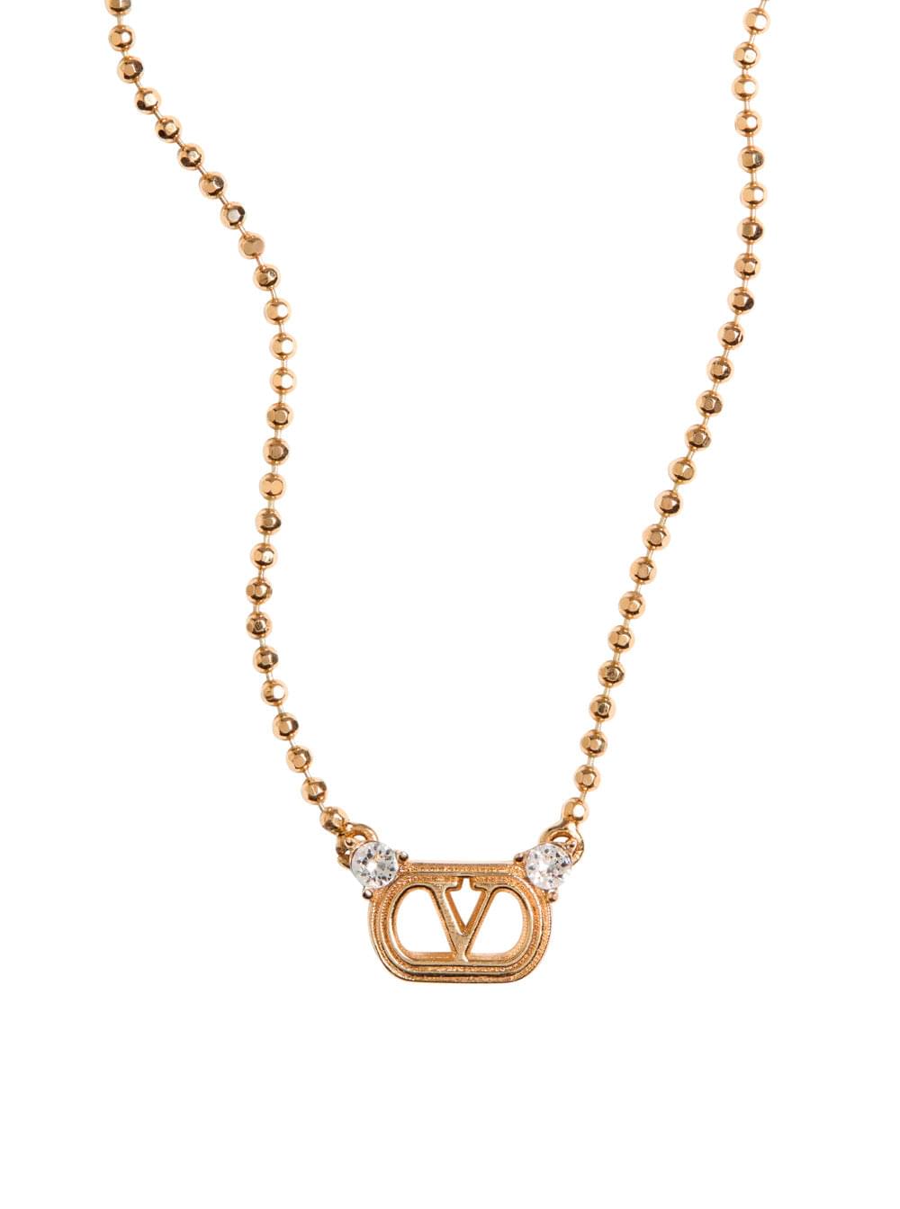 Valentino Garavani Women Necklace (L.40) | Ovalette | Metallo/Strass VALENTINO GARAVANI