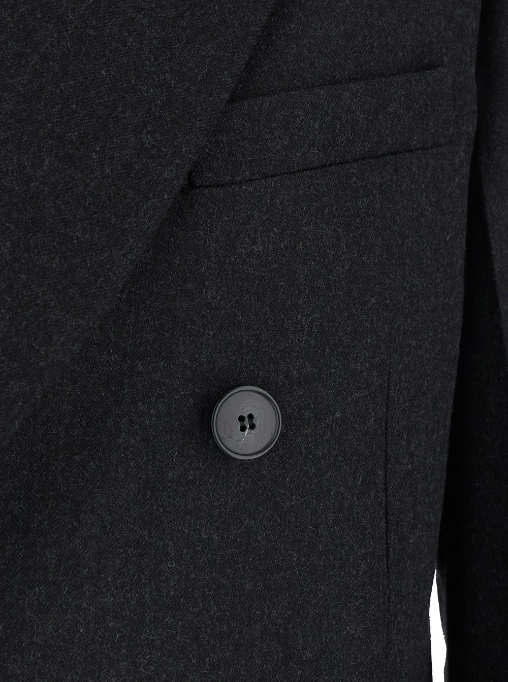 Victoria Beckham Women 'Beatrice' Grey Double-Breasted Jacket With Notched Revers In Wool For Women VICTORIA BECKHAM