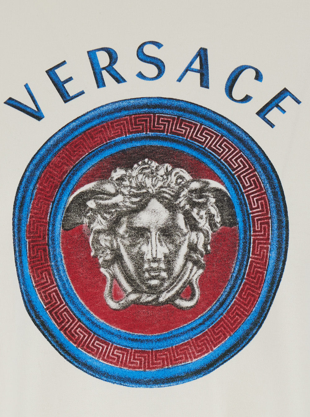 Versace Men Multicolor Long Sleeve T-Shirt With Printed Logo On The Front In Cotton For Men VERSACE