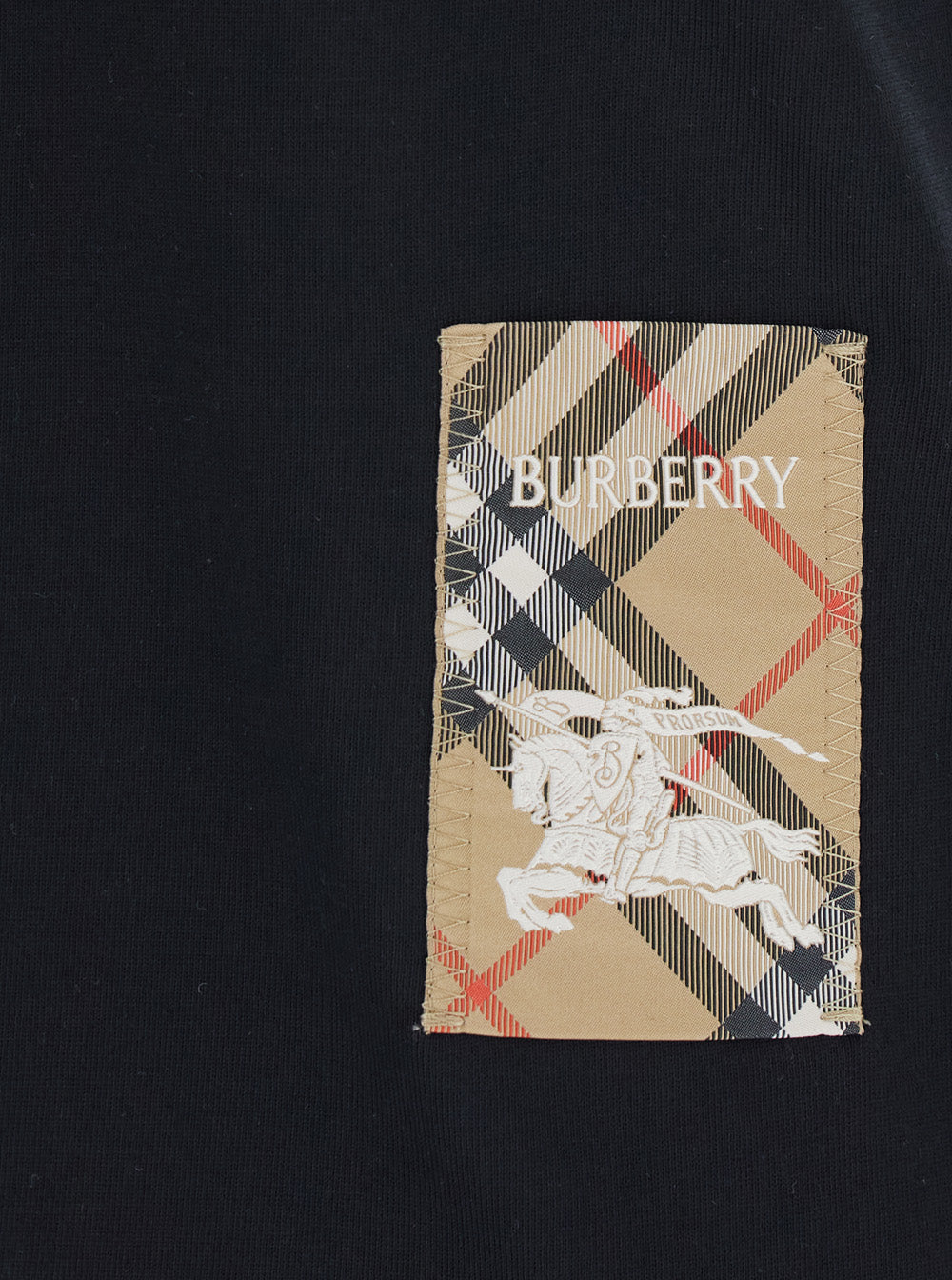 Burberry Women T-Shirt With Logo Application On The Front In Black Cotton For Women BURBERRY