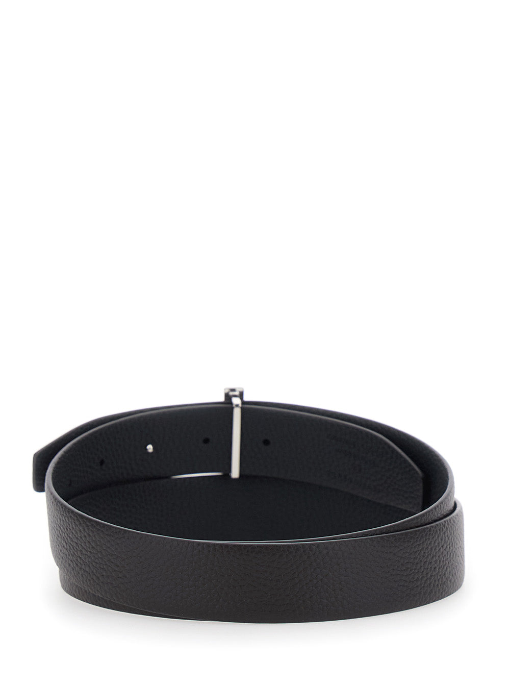 Tom Ford Men Brown Belt With T Buckle Plate In Leather For Men TOM FORD