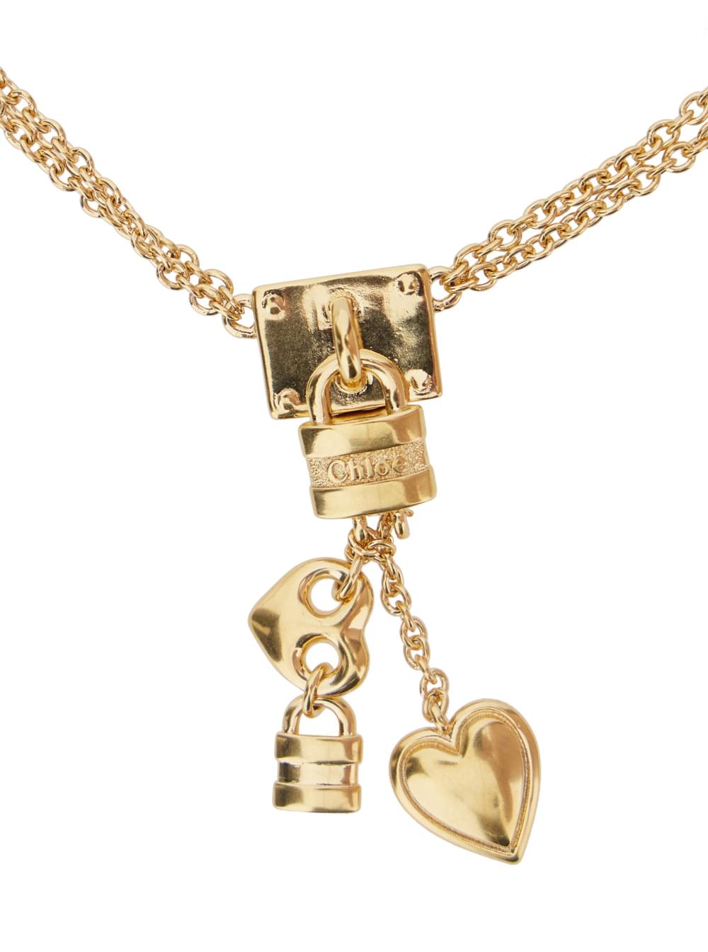 Chloé Women Gold-Colored Necklace With Pendant Charms And Chain Design In Brass For Women CHLOE