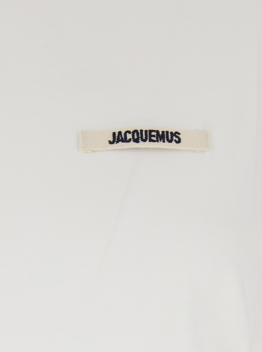 Jacquemus Women T-Shirt Le Tshirt Gros Grain Mc With Short Sleeves And White Cotton Unisex JACQUEMUS