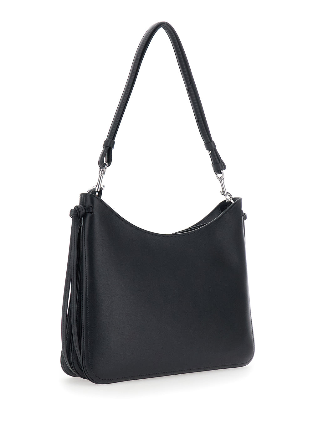 Phoebe Philo Women 'Gig' Black Medium Shoulder Bag With Adjustable And Removable Strap In Leather For Women