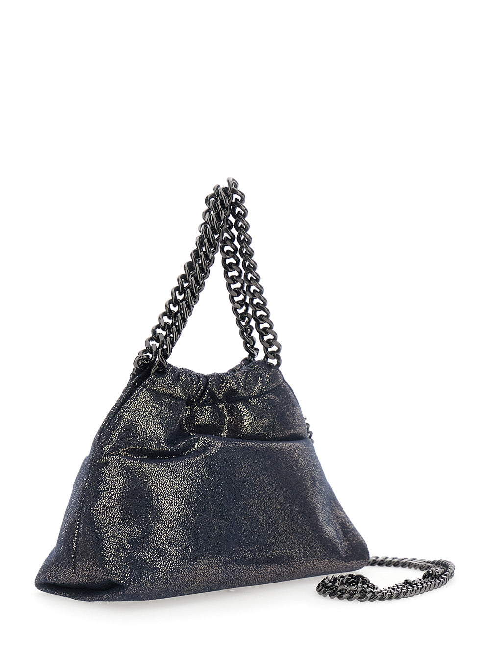 Stella Mccartney Women 'Falabella' Blue Crossbody Bag With Drawstring Closure And Chain Strap In Ecoleather For Women STELLA MCCARTNEY