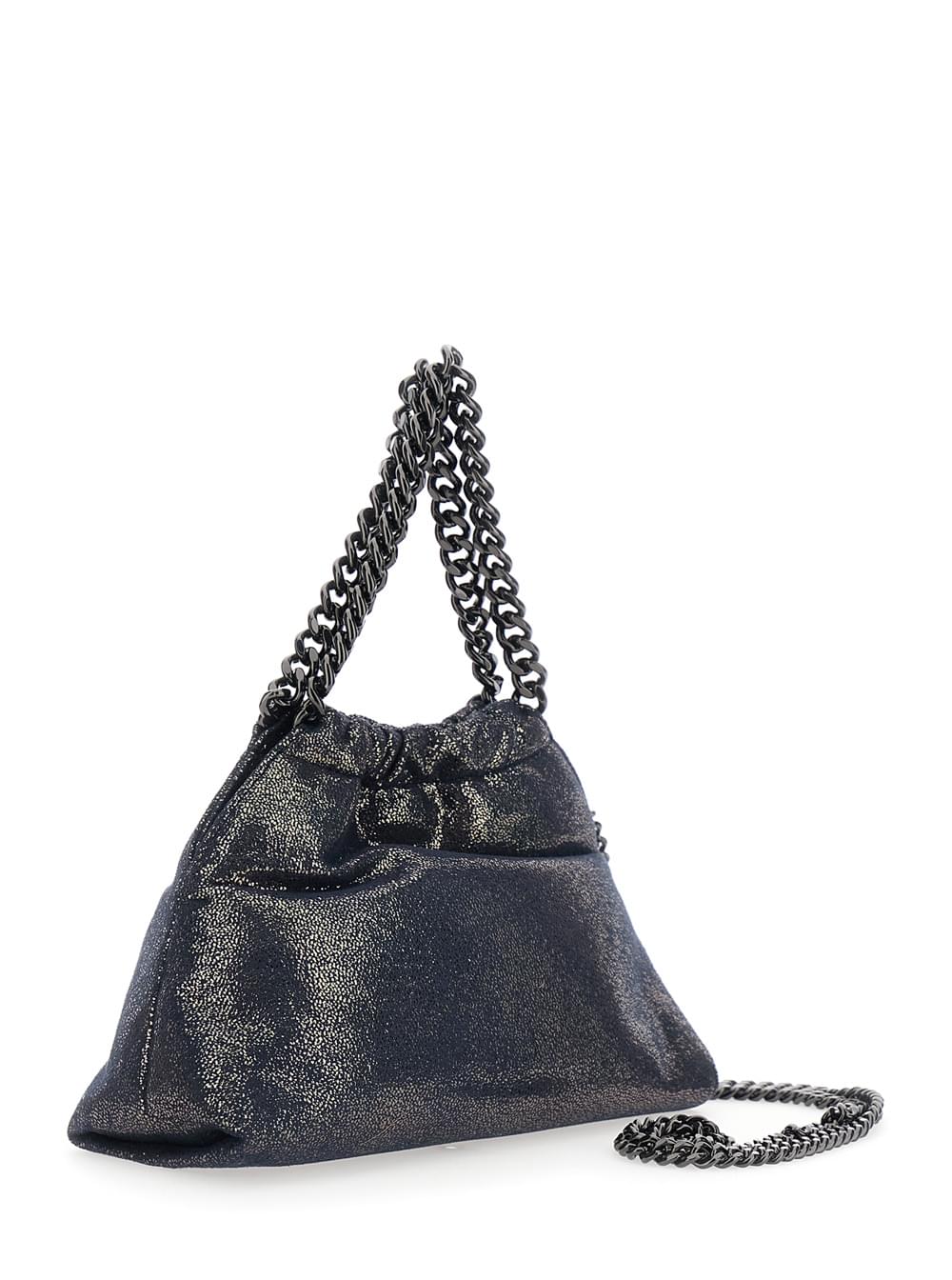 Stella Mccartney Women 'Falabella' Blue Crossbody Bag With Drawstring Closure And Chain Strap In Ecoleather For Women STELLA MCCARTNEY
