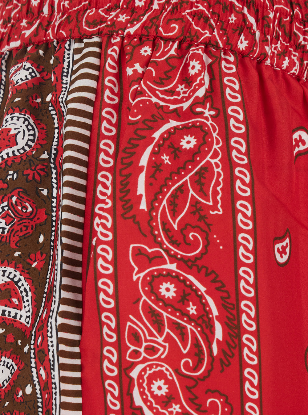 P.A.R.O.S.H. Women Red Pants With Elasticated Waist And Bandana Print In Fabric For Women P.A.R.O.S.H.