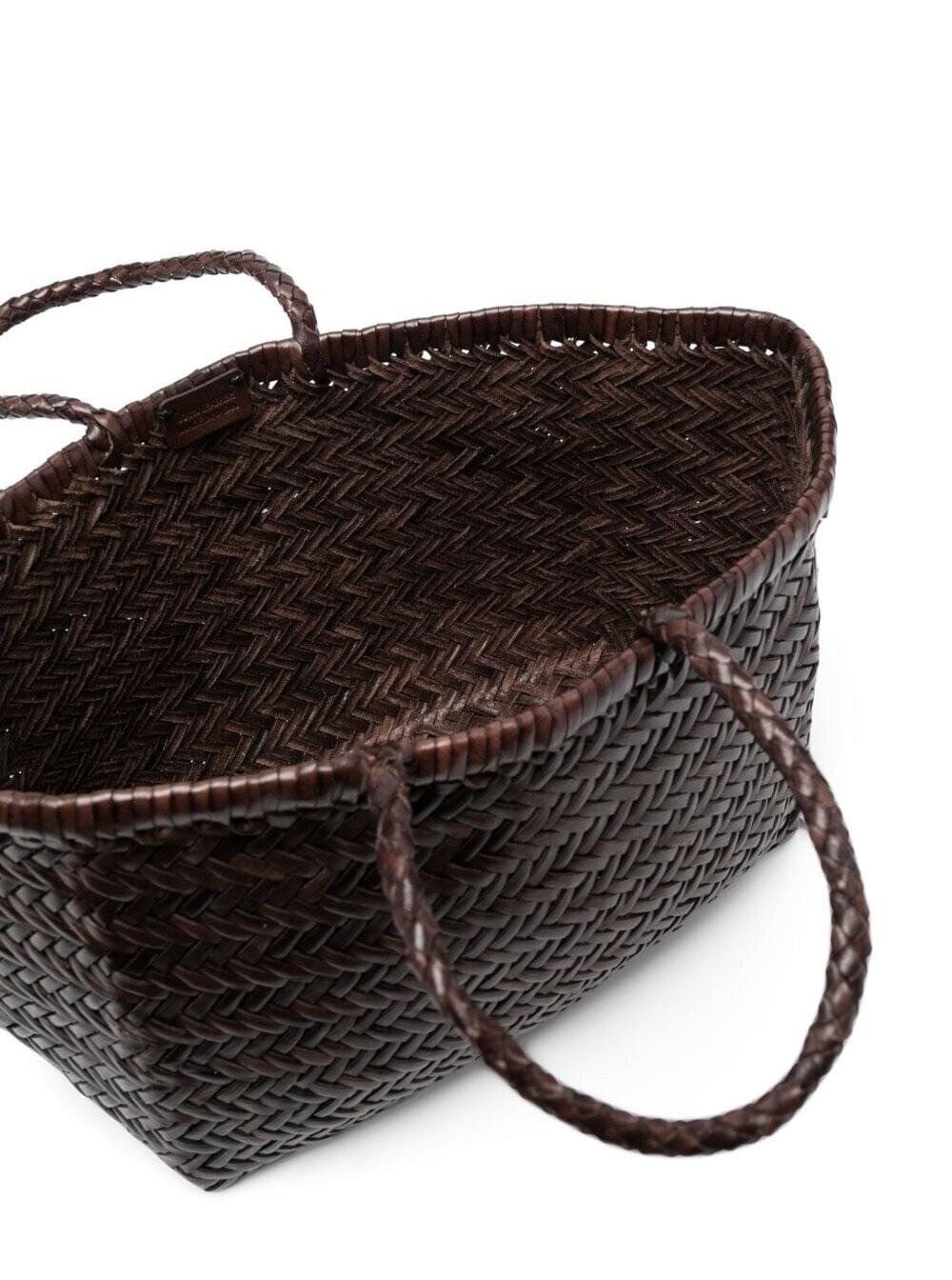 Dragon Diffusion Women Handbag 'Bamboo Triple Jump Small' With Three Jump Design In Brown Leather For Women DRAGON DIFFUSION