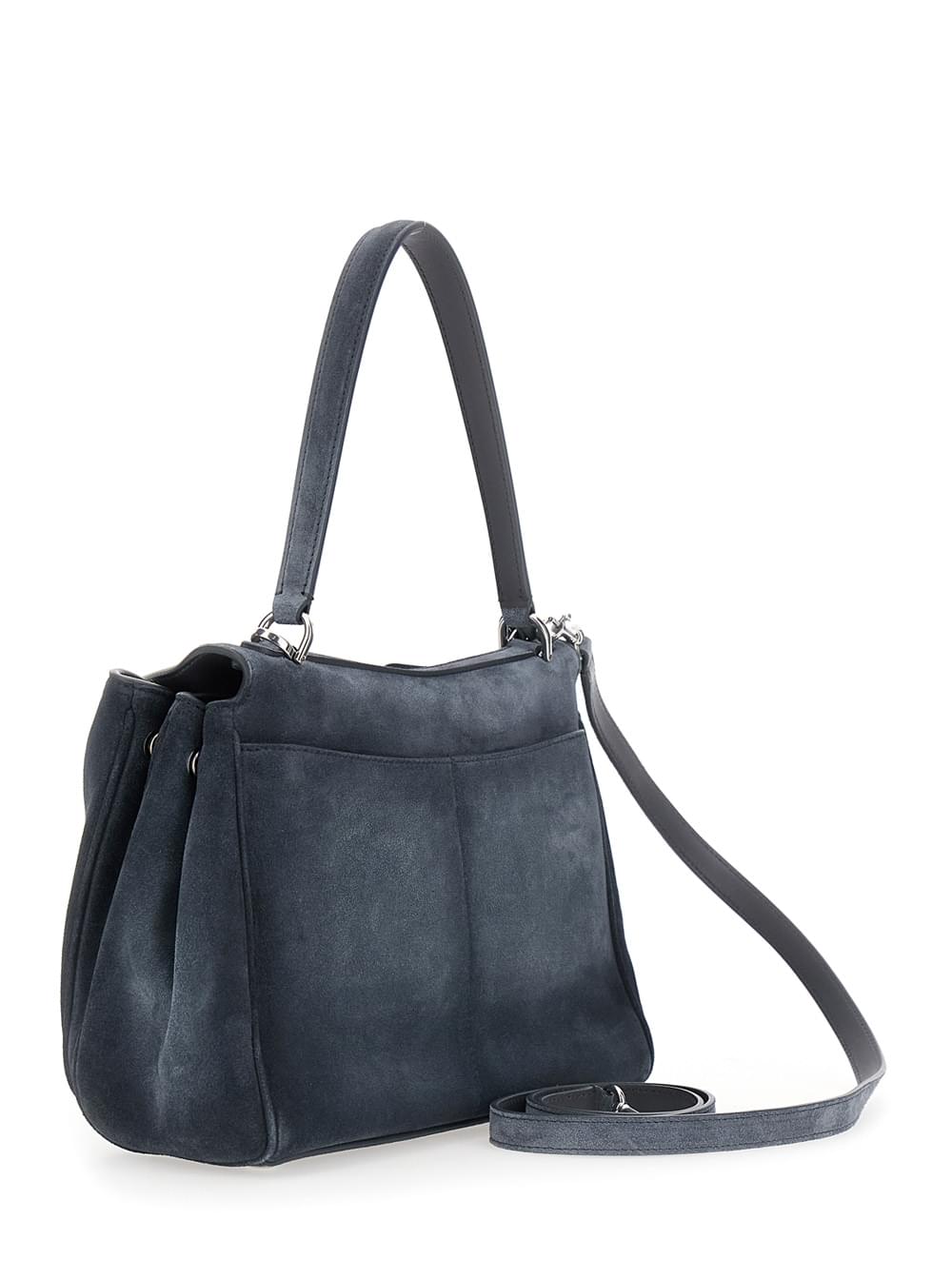 Balenciaga Women 'Rodeo' Gray Shoulder Bag With Adjustable And Removable Strap In Suede For Women BALENCIAGA