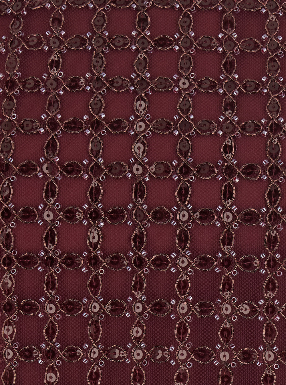 Rotate Women Bordeaux Long Sleeveless Dress With Halterneck And All-Over Sequins In Tech Fabric For Women ROTATE