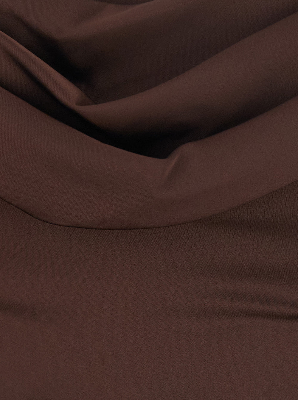 Rotate Women Brown Long Sleeveless Dress With Draping In Tech Fabric For Women ROTATE