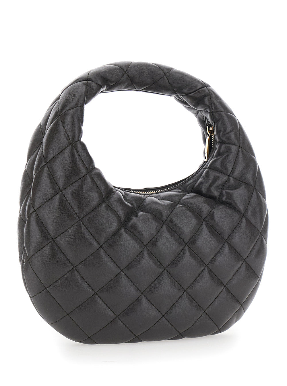 Saint Laurent Women 'Icarino' Gray Handbag With Cassandre Plate On Front And Quilted Design In Leather Woman